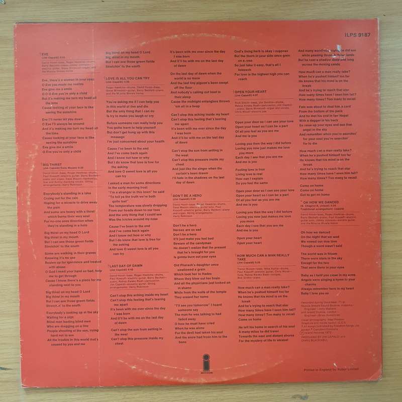 Jim Capaldi  Oh How We Danced (UK Pressing)  Vinyl LP Record - Very-Good+ Quality (VG+) (ve...