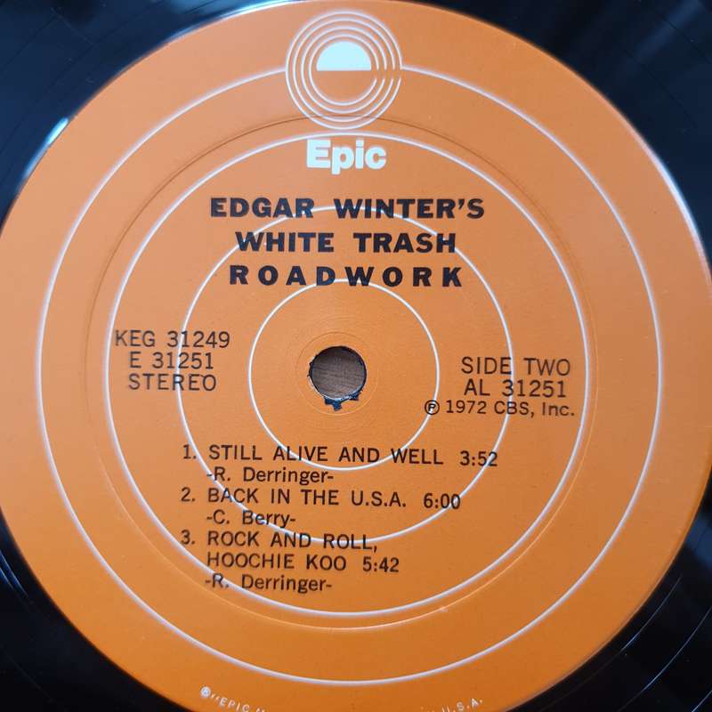 Edgar Winter's White Trash  Roadwork  Double Vinyl LP Record - Very-Good+ Quality (VG+) (ve...