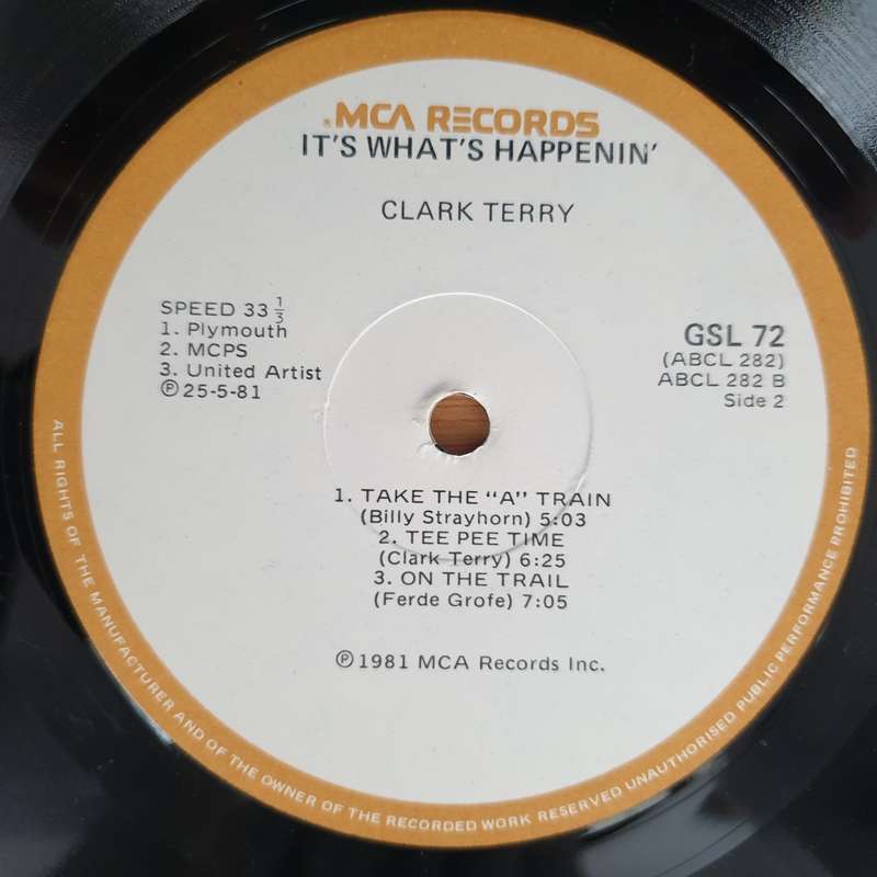 Clark Terry  It's What's Happenin'  Vinyl LP Record - Very-Good+ Quality (VG+) (verygoodplus)