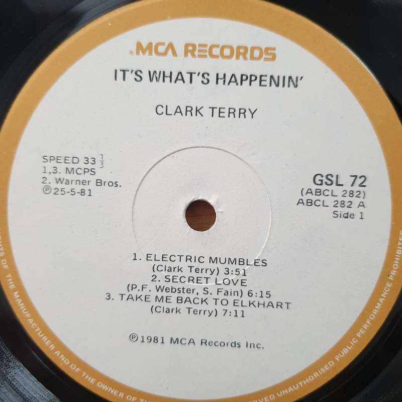 Clark Terry  It's What's Happenin'  Vinyl LP Record - Very-Good+ Quality (VG+) (verygoodplus)
