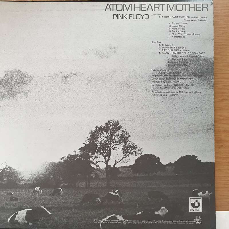 Pink Floyd  Atom Heart Mother  Vinyl LP Record - Very-Good+ Quality (VG+) (verygoodplus)