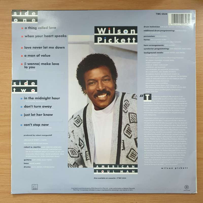 Wilson Pickett  American Soul Man  Vinyl LP Record - Very-Good+ Quality (VG+) (verygoodplus)