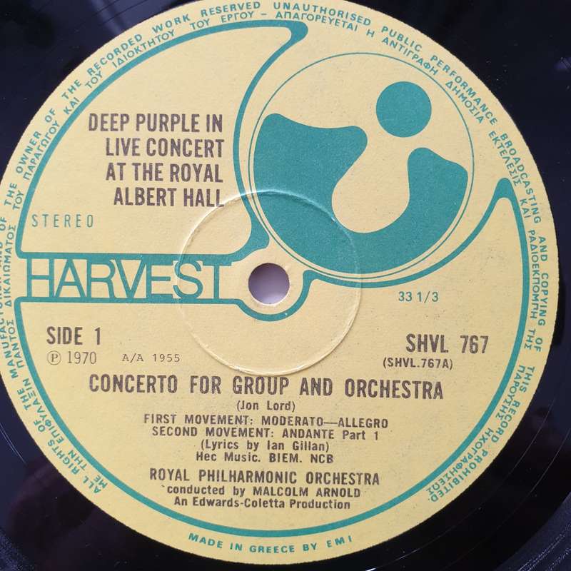 Deep Purple & The Royal Philharmonic Orchestra  Vinyl LP Record (VG+)