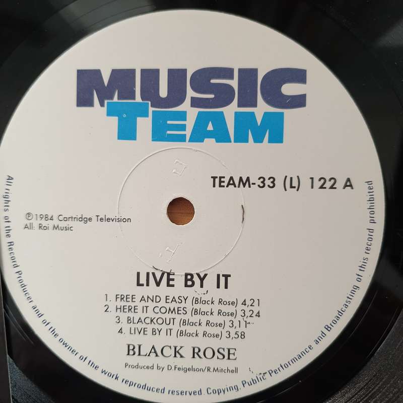 Black Rose   Live By It (with Lyrics) - Vinyl LP Record - Very-Good+ Quality (VG+) (verygoodplus)