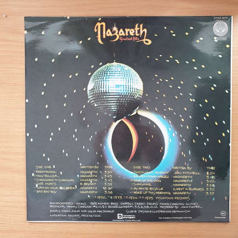 Nazareth  Greatest Hits - Vinyl LP Record - Very-Good+ Quality (VG+)