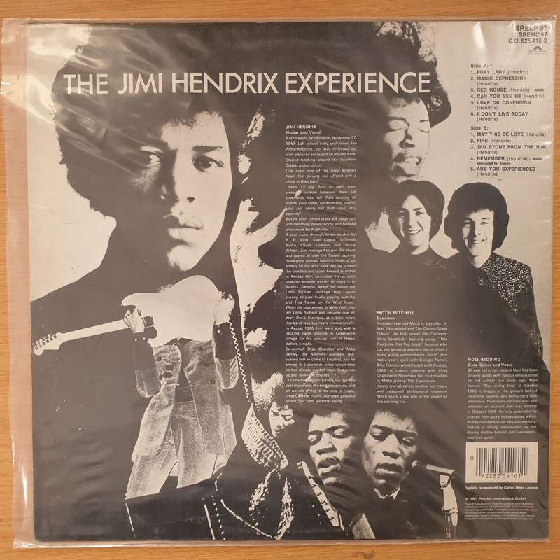 The Jimi Hendrix Experience  Are You Experienced - Vinyl LP Record - Very-Good+ Quality (VG+) ...