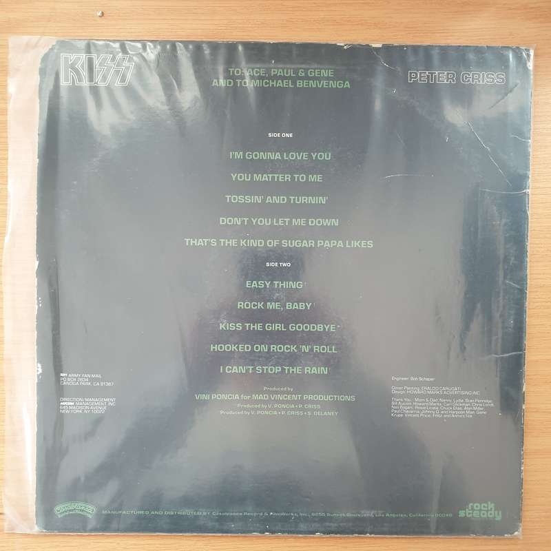 Kiss, Peter Criss  Peter Criss - Vinyl LP Record - Very-Good+ Quality (VG+) (verygoodplus)