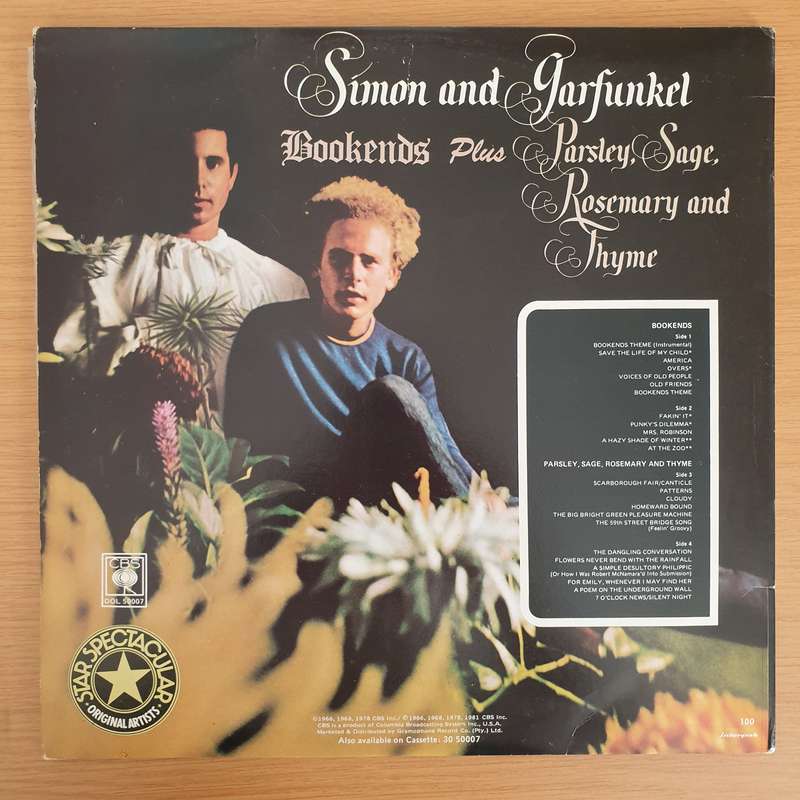 Simon & Garfunkel  Bookends Plus Parsley, Sage, Rosemary And Thyme - Double Vinyl LP Record - ...
