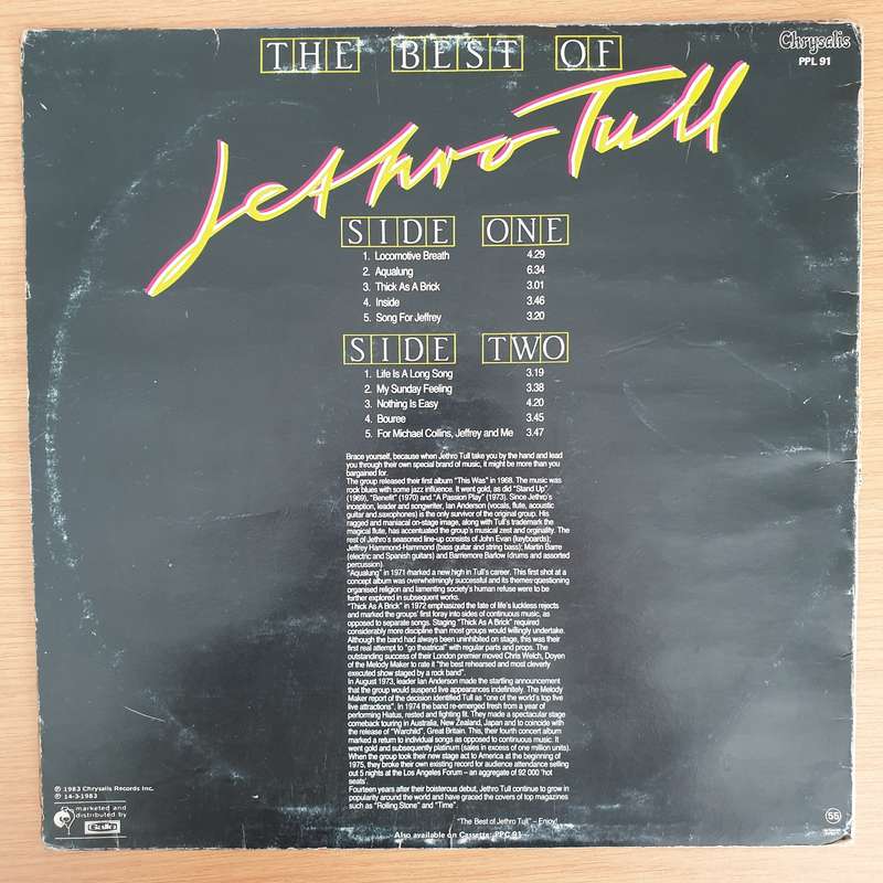 Jethro Tull - The Best of Jethro Tull - Vinyl LP Record - Very-Good- Quality (VG-) (verygoodminus)