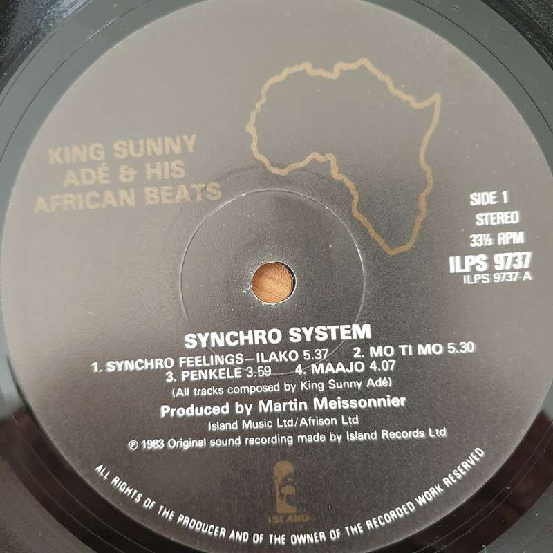 King Sunny Adé and His African Beats  Synchro System - Vinyl LP Record - Very-Good+ Quality (...