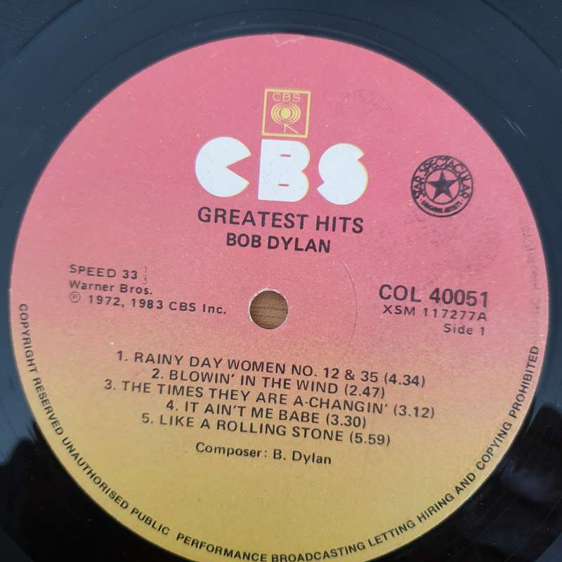 Bob Dylan  Bob Dylan's Greatest Hits (Star) - Vinyl LP Record - Very-Good Quality (VG) (verry)
