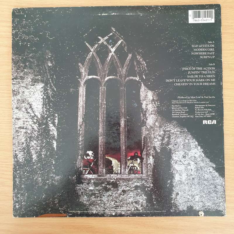 Meat Loaf  Bad Attitude - Vinyl LP Record - Very-Good+ Quality (VG+)