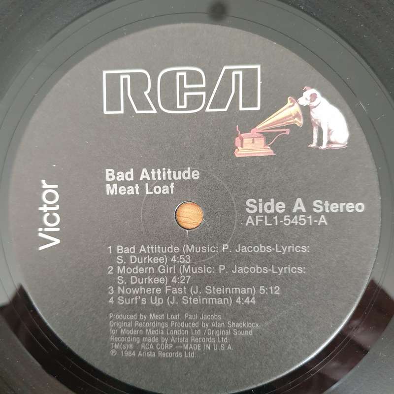Meat Loaf  Bad Attitude - Vinyl LP Record - Very-Good+ Quality (VG+)