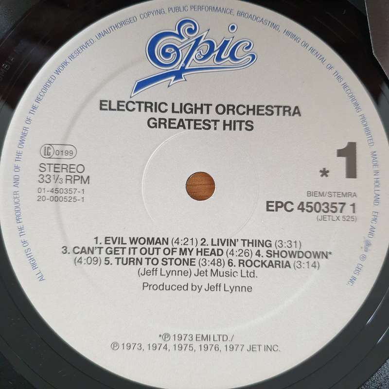 Electric Light Orchestra  ELO's Greatest Hits (UK) - Vinyl LP Record - Very-Good+ Quality (VG+)