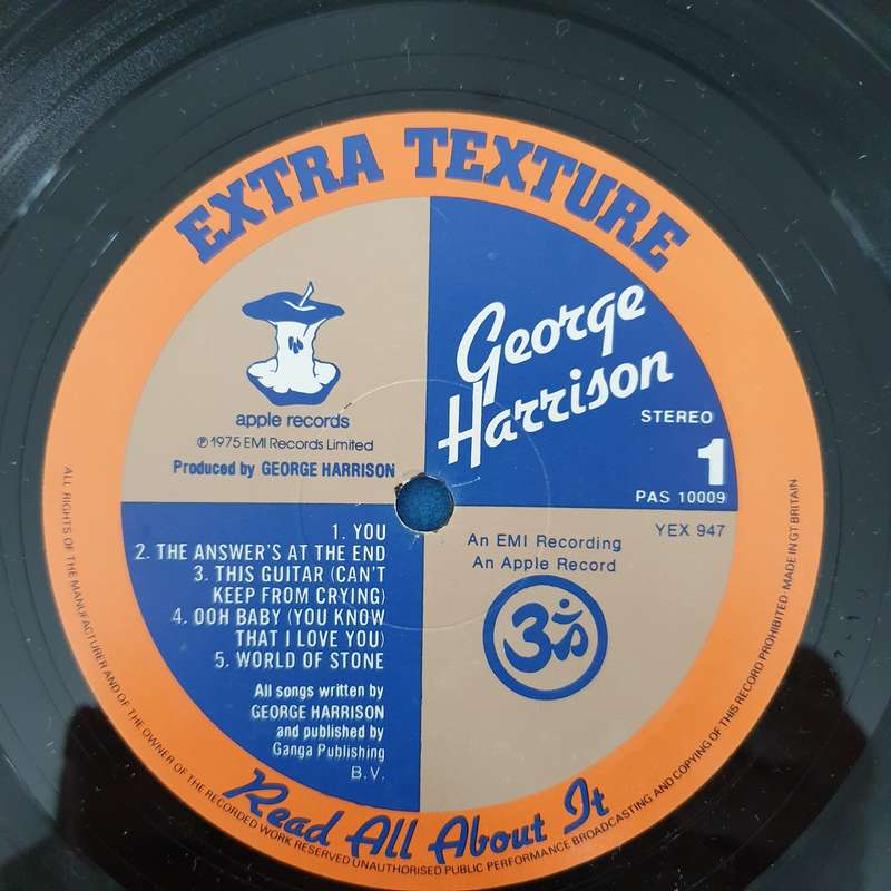 George Harrison  Extra Texture (Read All About It) - Vinyl LP Record - Very-Good+ Quality (VG+)