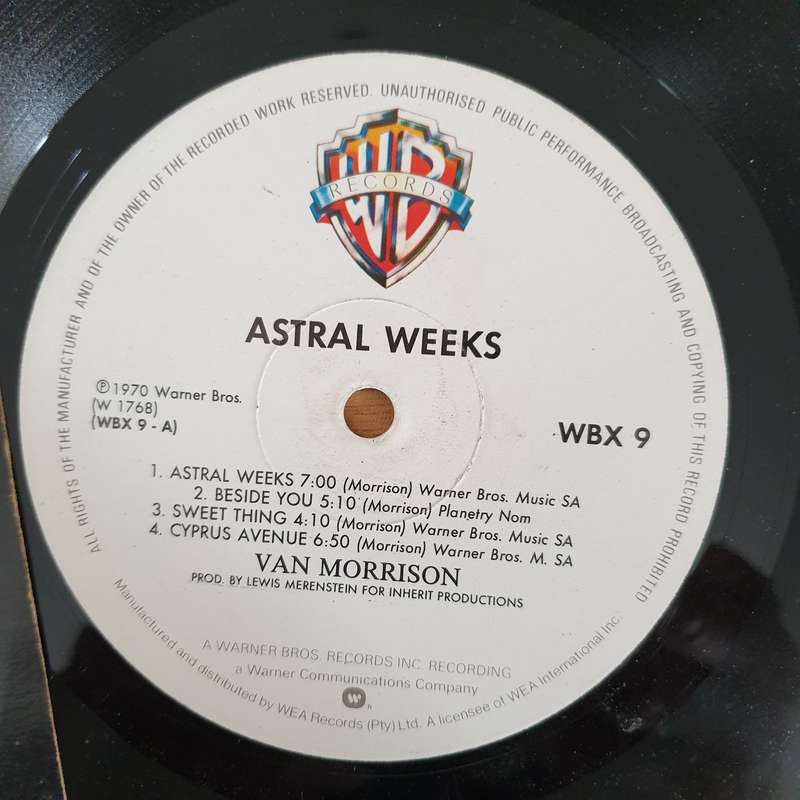 Van Morrison  Astral Weeks - Vinyl LP Record - Very-Good Quality (VG) (verry)