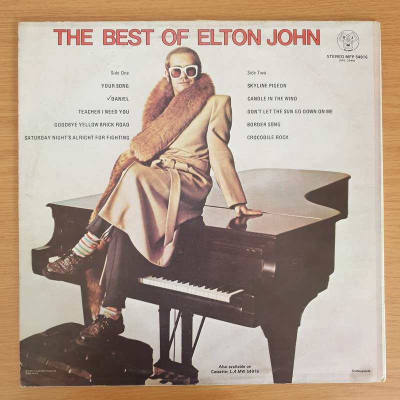 Elton John  The Best of Elton John - Vinyl LP Record - Very-Good Quality (VG) (verry)