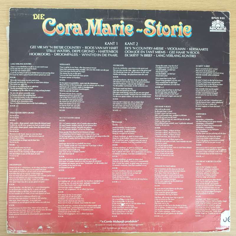 Cora Marie - Storie - Haar Grootste Treffers - Autographed - Vinyl LP Record - Very-Good Quality ...