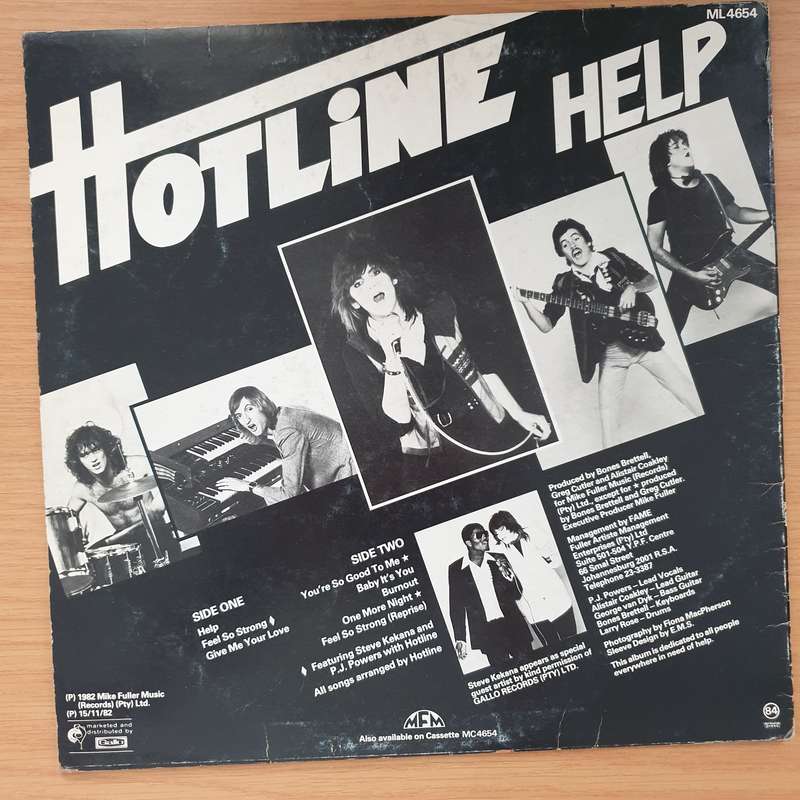 Hotline   Help - Vinyl LP Record - Very-Good- Quality (VG-) (verygoodminus)
