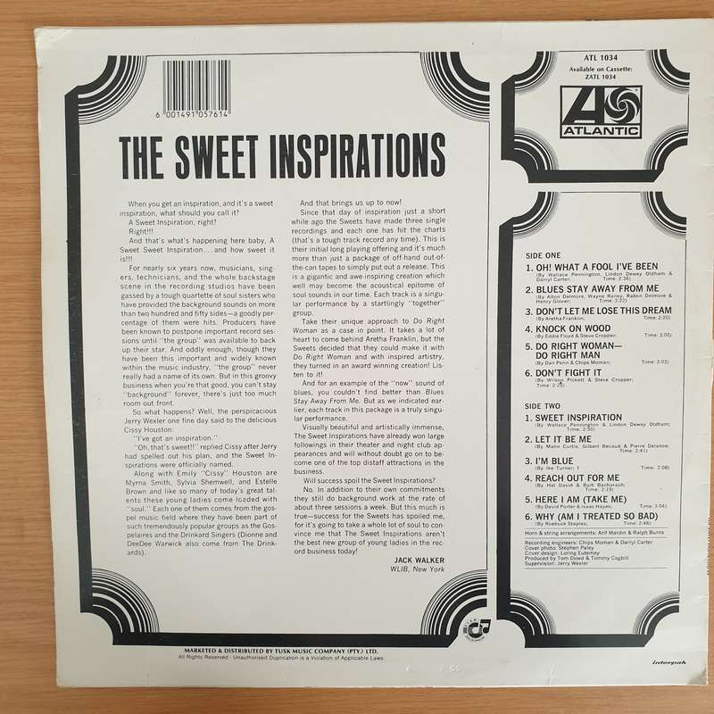 The Sweet Inspirations  The Sweet Inspirations - Vinyl LP Record - Very-Good- Quality (VG-) (m...
