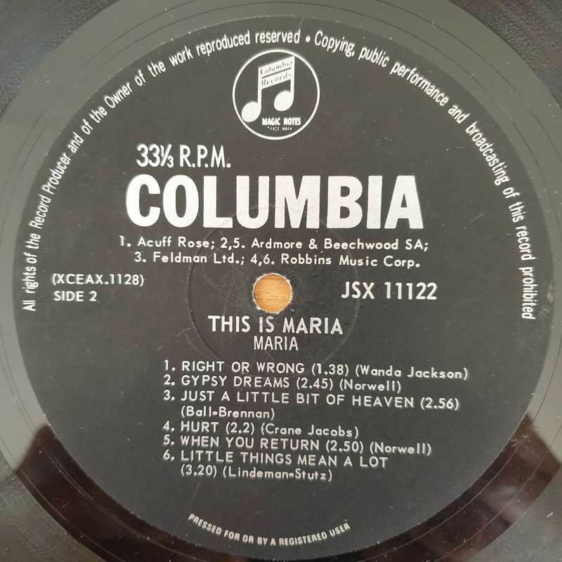 Maria (79)  This Is Maria... - Vinyl LP Record - Very-Good Quality (VG)  (verry)