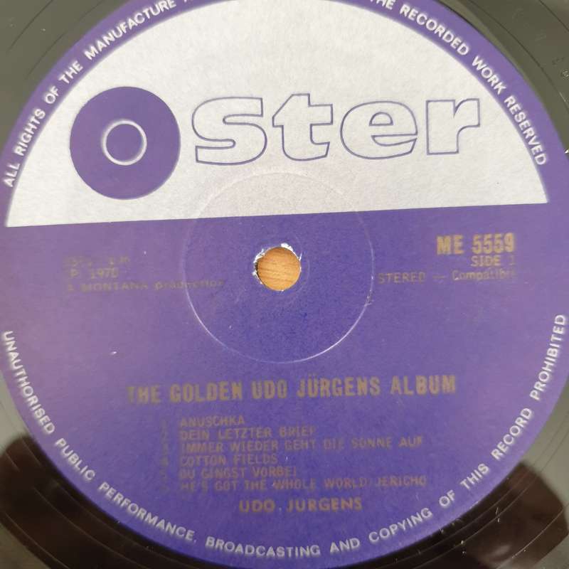 Udo Jürgens  The Golden Udo Jürgens Album - Vinyl LP Record - Very-Good+ Quality (VG+)