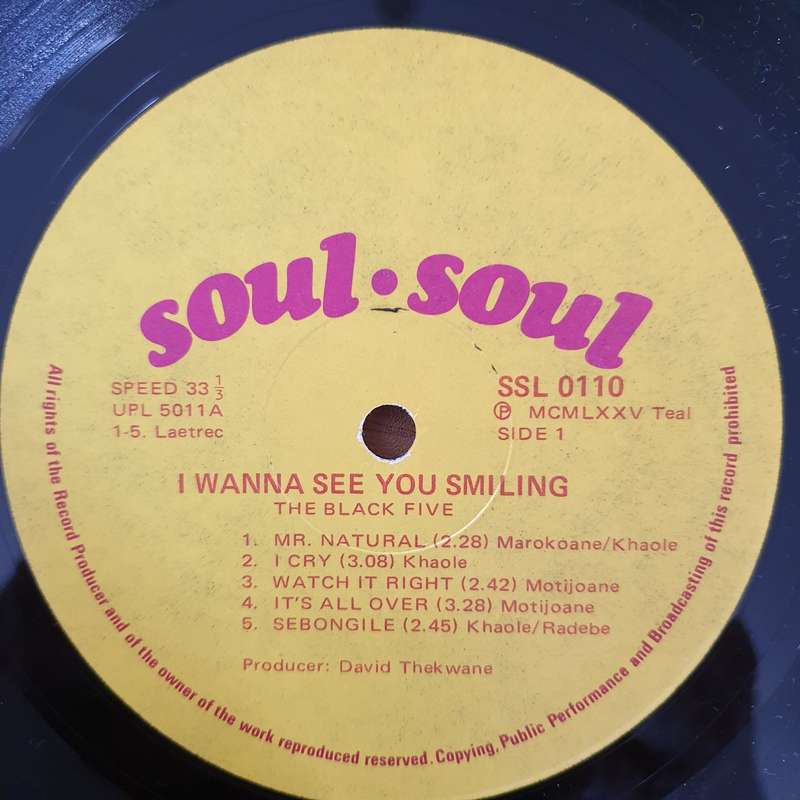 The Black Five  I Wanna See You Smiling - Vinyl LP Record - Very-Good+ Quality (VG+)