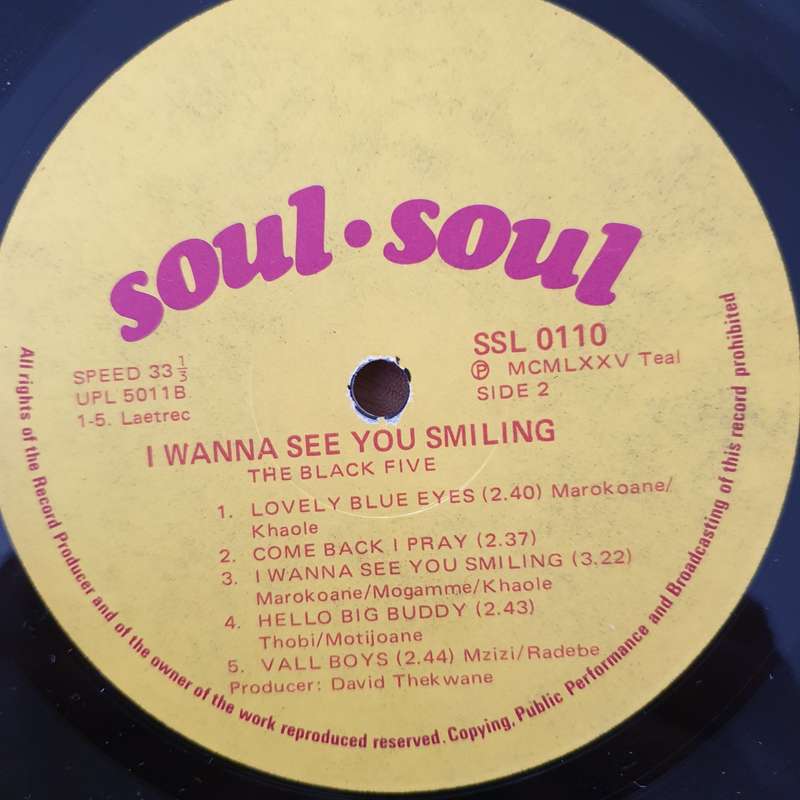 The Black Five  I Wanna See You Smiling - Vinyl LP Record - Very-Good+ Quality (VG+)