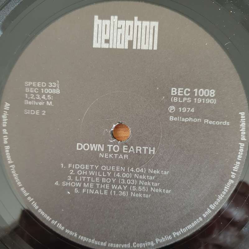 Nektar  Down To Earth - Vinyl LP Record - Very-Good+ Quality (VG+)