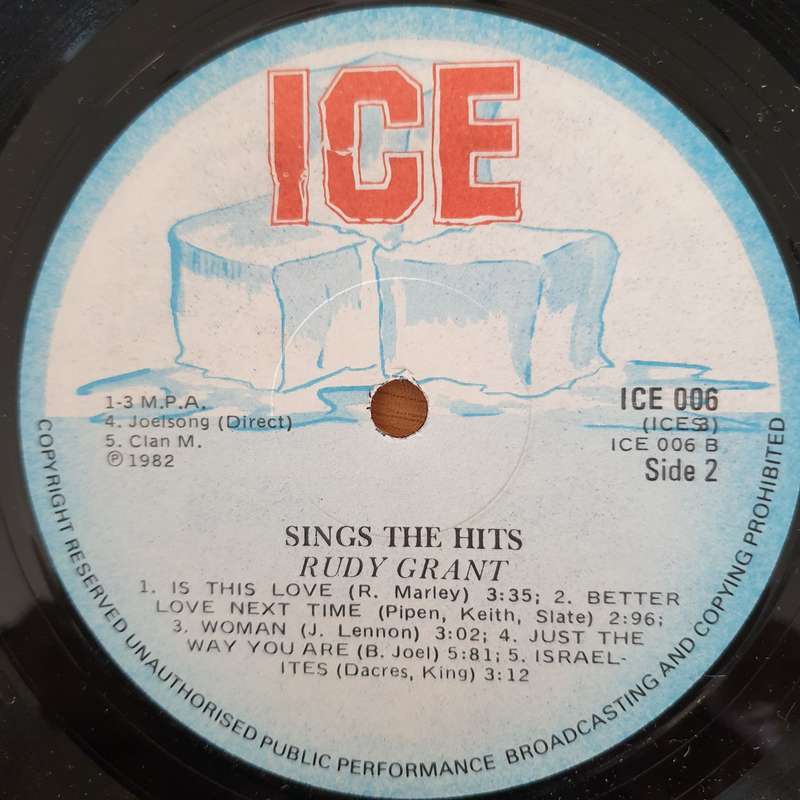 Rudy Grant  Sings The Hits - Vinyl LP Record - Very-Good+ Quality (VG+)