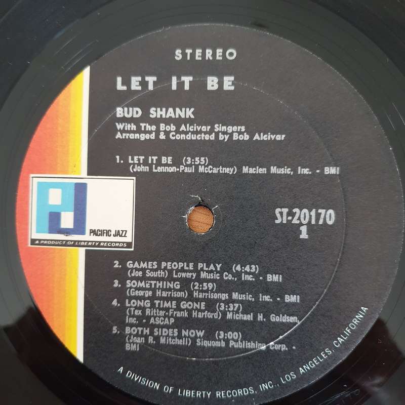 Bud Shank With The Bob Alcivar Singers  Let It Be - Vinyl LP Record - Very-Good Quality (VG)  ...