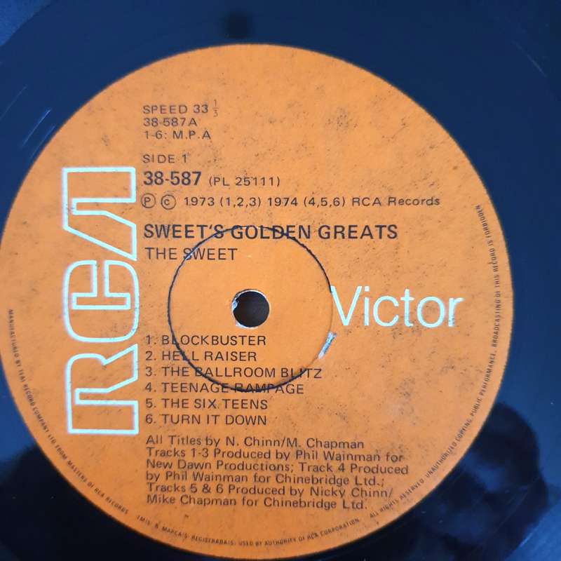 Sweet  Sweet's Golden Greats - Vinyl LP Record - Very-Good Quality (VG)  (verry)