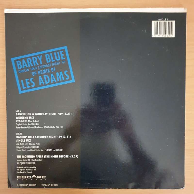 Barry Blue  Dancin' On A Saturday Night '89 - Vinyl LP Record - Very-Good+ Quality (VG+) (very...