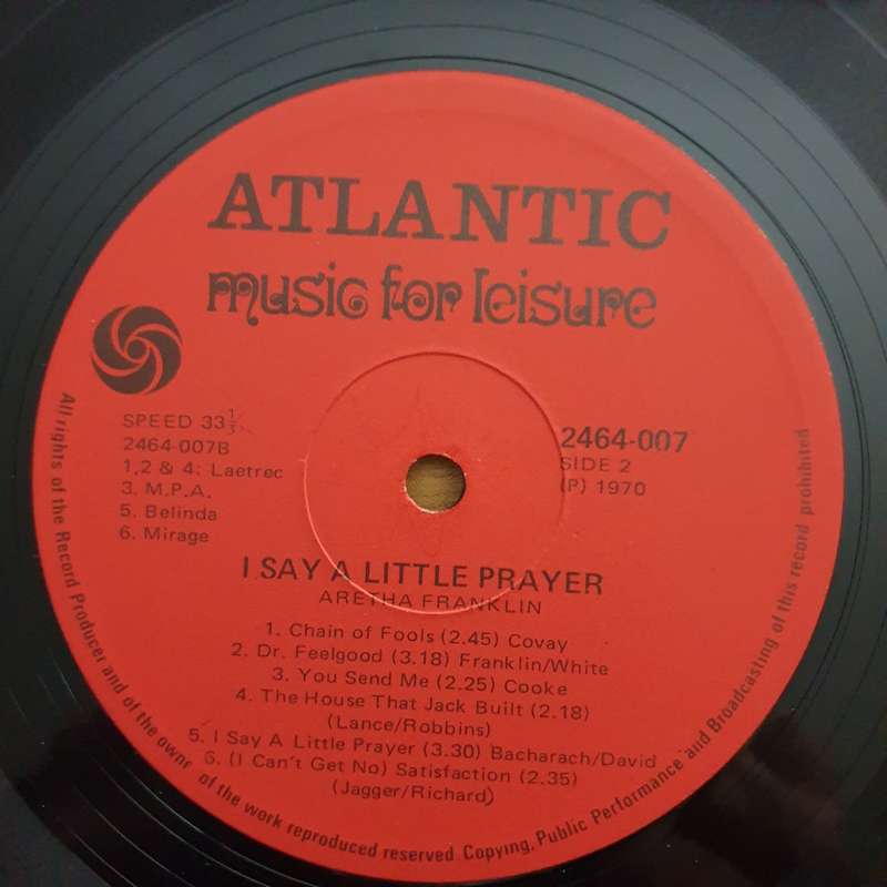 Aretha Franklin  I Say A Little Prayer - Vinyl LP Record - Very-Good+ Quality (VG+) (verygoodp...