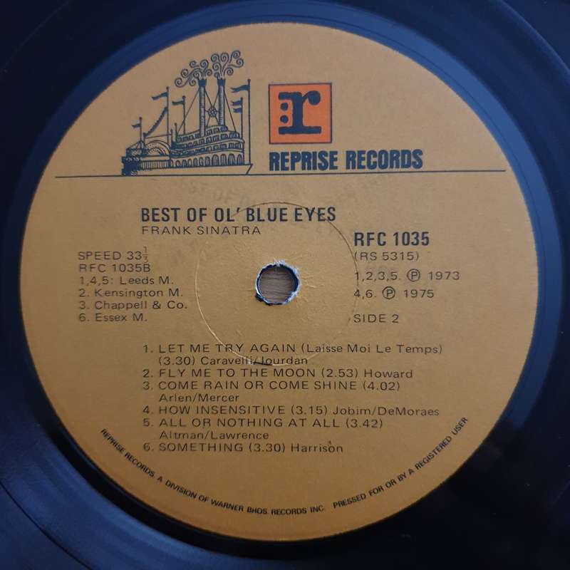 Frank Sinatra  Best Of Ol' Blue Eyes - Vinyl LP Record - Very-Good+ Quality (VG+) (verygoodplus)
