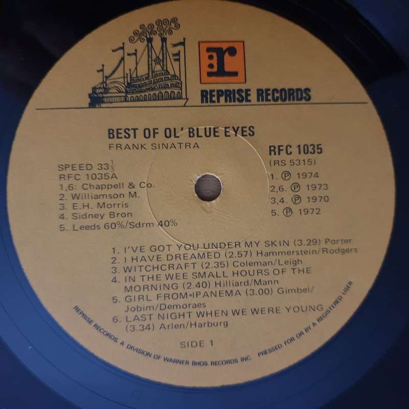 Frank Sinatra  Best Of Ol' Blue Eyes - Vinyl LP Record - Very-Good+ Quality (VG+) (verygoodplus)