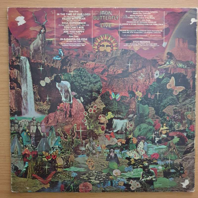 Iron Butterfly  Live - Vinyl LP Record  - Good Quality (G) (goood)