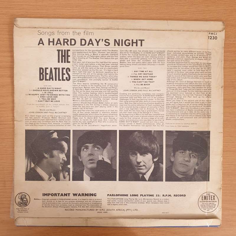 The Beatles  A Hard Day's Night - Vinyl LP Record - Good+ Quality (G+) (gplus)