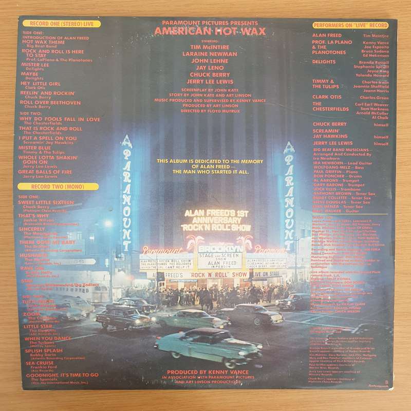 American Hot Wax Soundtrack - Double Vinyl LP Record - Very-Good+ Quality (VG+)