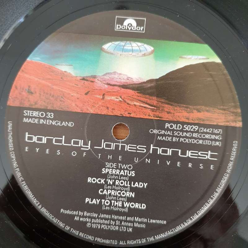 Barclay James Harvest  Eyes Of The Universe (UK) - Vinyl LP Record - Very-Good+ Quality (VG+) ...