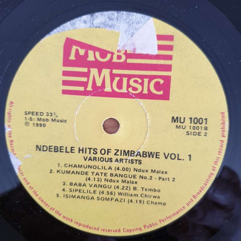 Ndebele - Hits of Zimbabwe - Vol 1  - Vinyl LP Record - Very-Good+ Quality (VG+) (verygoodplus)