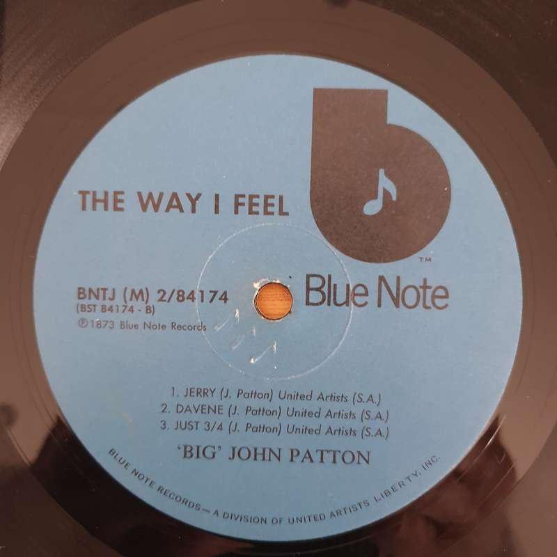 'Big' John Patton  'The Way I Feel' - Vinyl LP Record (VG)