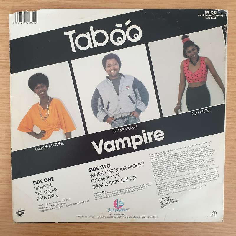 Taboo  Vampire - Vinyl LP Record - Very-Good+ Quality (VG+) (verygoodplus) (D)