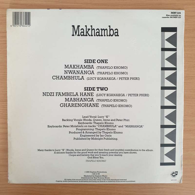 Lucy "K"  Makhambae - Vinyl LP Record - Very-Good+ Quality (VG+) (verygoodplus)