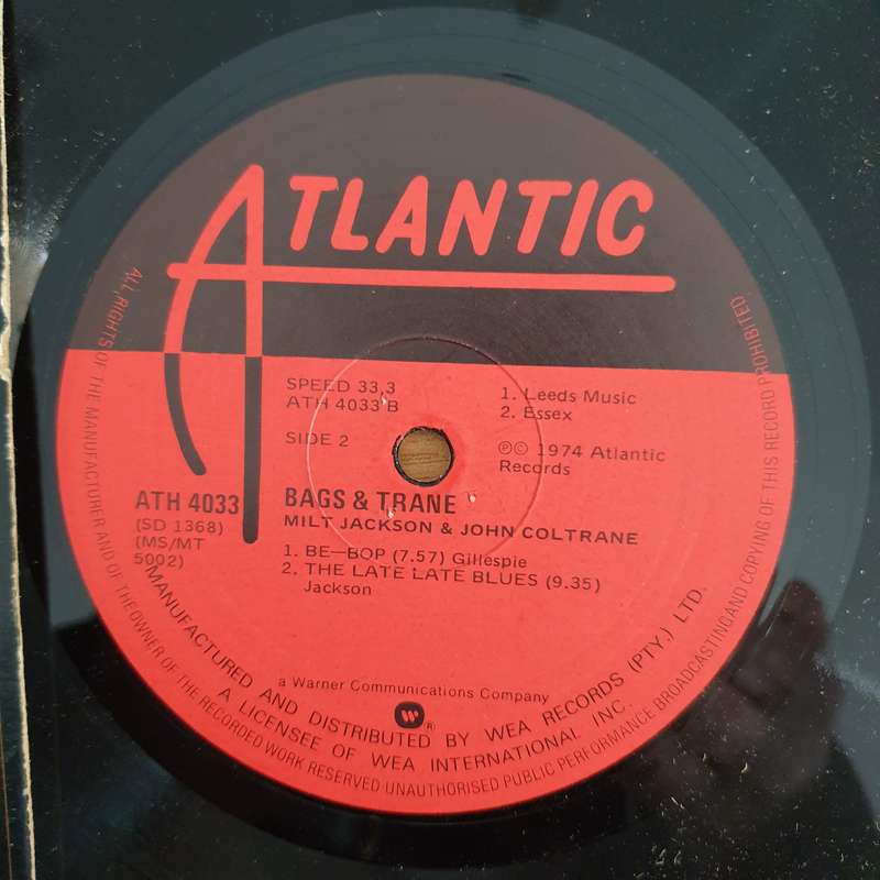 Milt Jackson & John Coltrane  Bags & Trane - Vinyl LP Record - Very-Good- Quality (VG-) (minus)