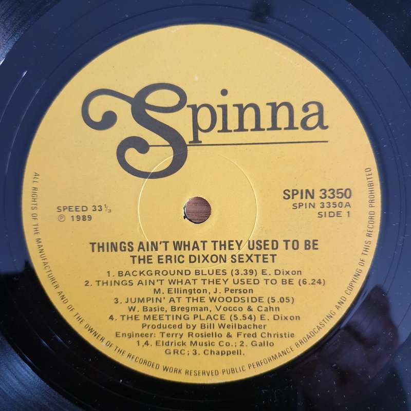 The Eric Dixon Sextet  Things Ain't What They Used to Be - Vinyl LP Record - Very-Good+ Qualit...
