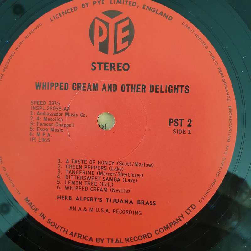 Herb Alpert & Tijuana Brass - Whipped Cream and Other Delights (PST2) - Vinyl LP Record - Very-Go...