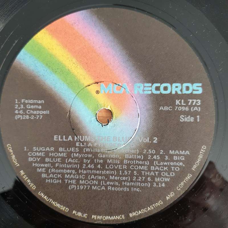 Ella Fitzgerald  Ella Hums The Blues Vol 2 - Vinyl LP Record - Very-Good+ Quality (VG+) (veryg...