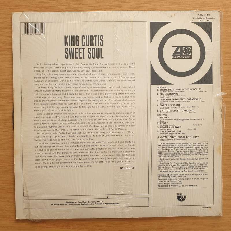 King Curtis  Sweet Soul  - Vinyl LP Record - Very-Good Quality (VG)  (verry)