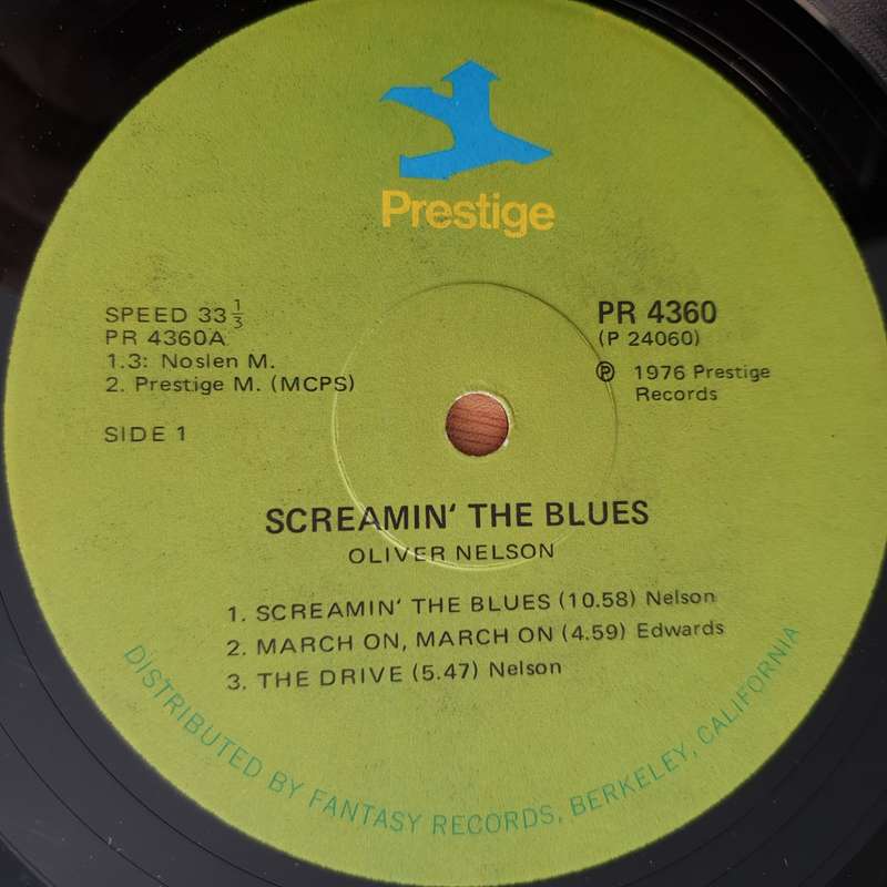 Oliver Nelson -  Eric Dolphy / Richard Williams  Screamin' The Blues - Vinyl LP Record - Very-...
